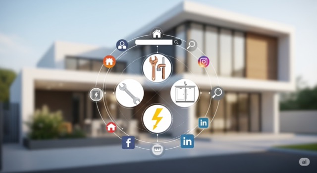 Digital Marketing Services round circle Digital marketing services circle for home services